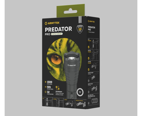 Armytek Latarka taktyczna Predator Pro Magnet USB White Armytek Latarka taktyczna Predator Pro Magnet USB White