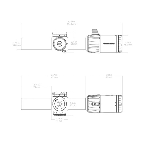 Luneta biegowa LPVO Tauron 1-6x24 VTC-SMIL SFP IP67 Vector Optics